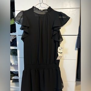 Black mini smocked dress *new with tag*